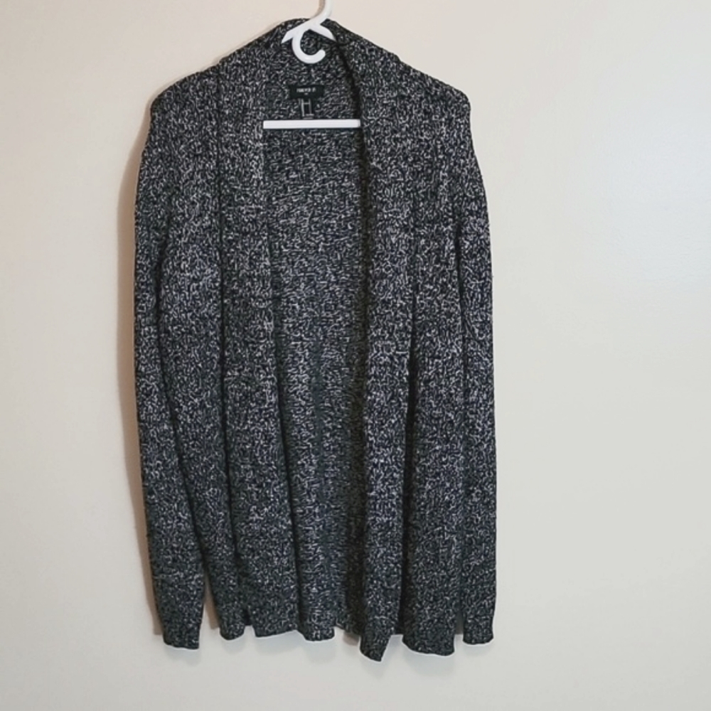 Forever 21 Black and White Cardigan Sweater